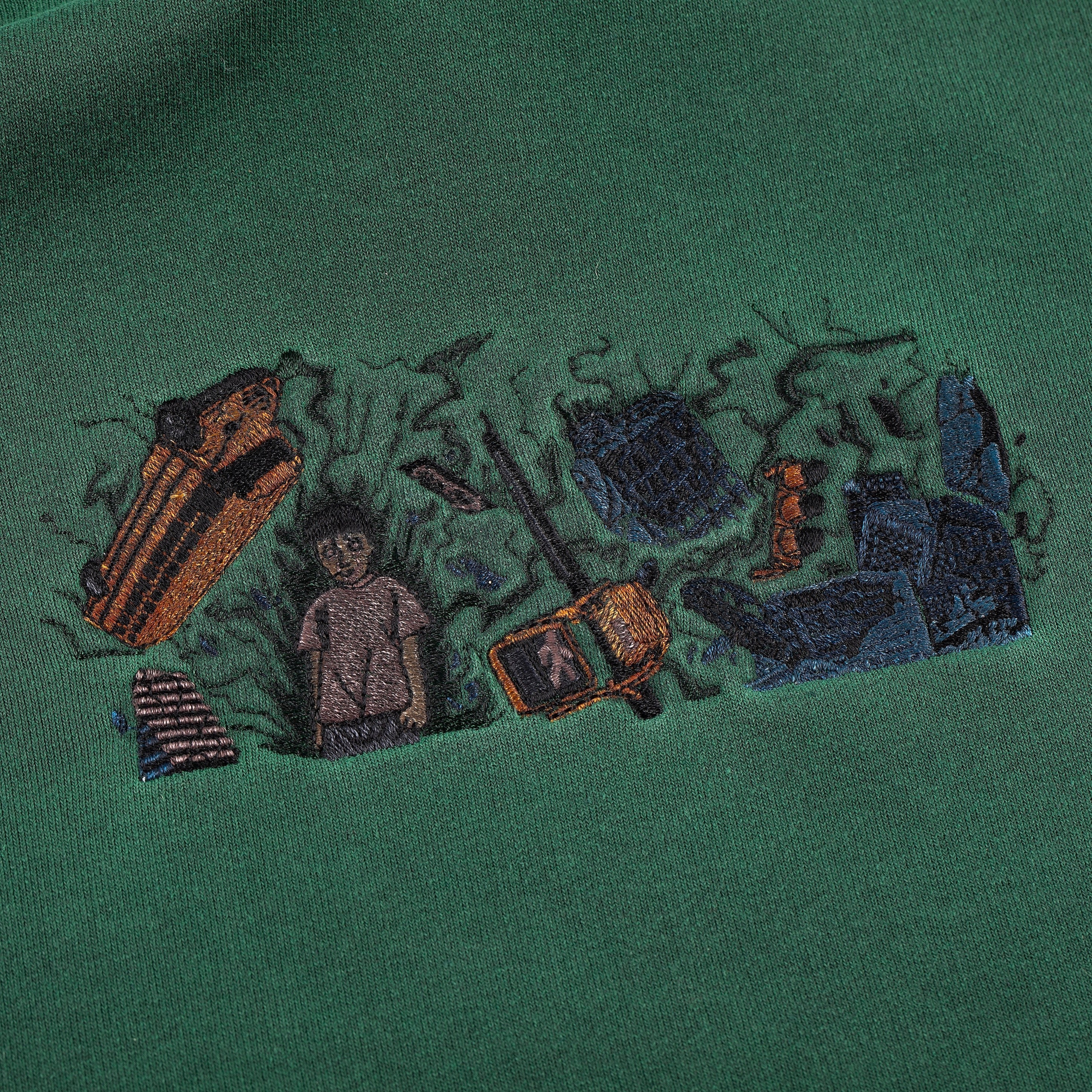 "super kid" Hoodie green