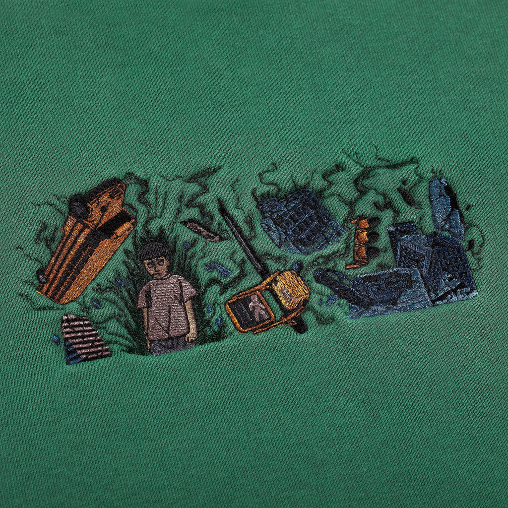 "super kid" crewneck green