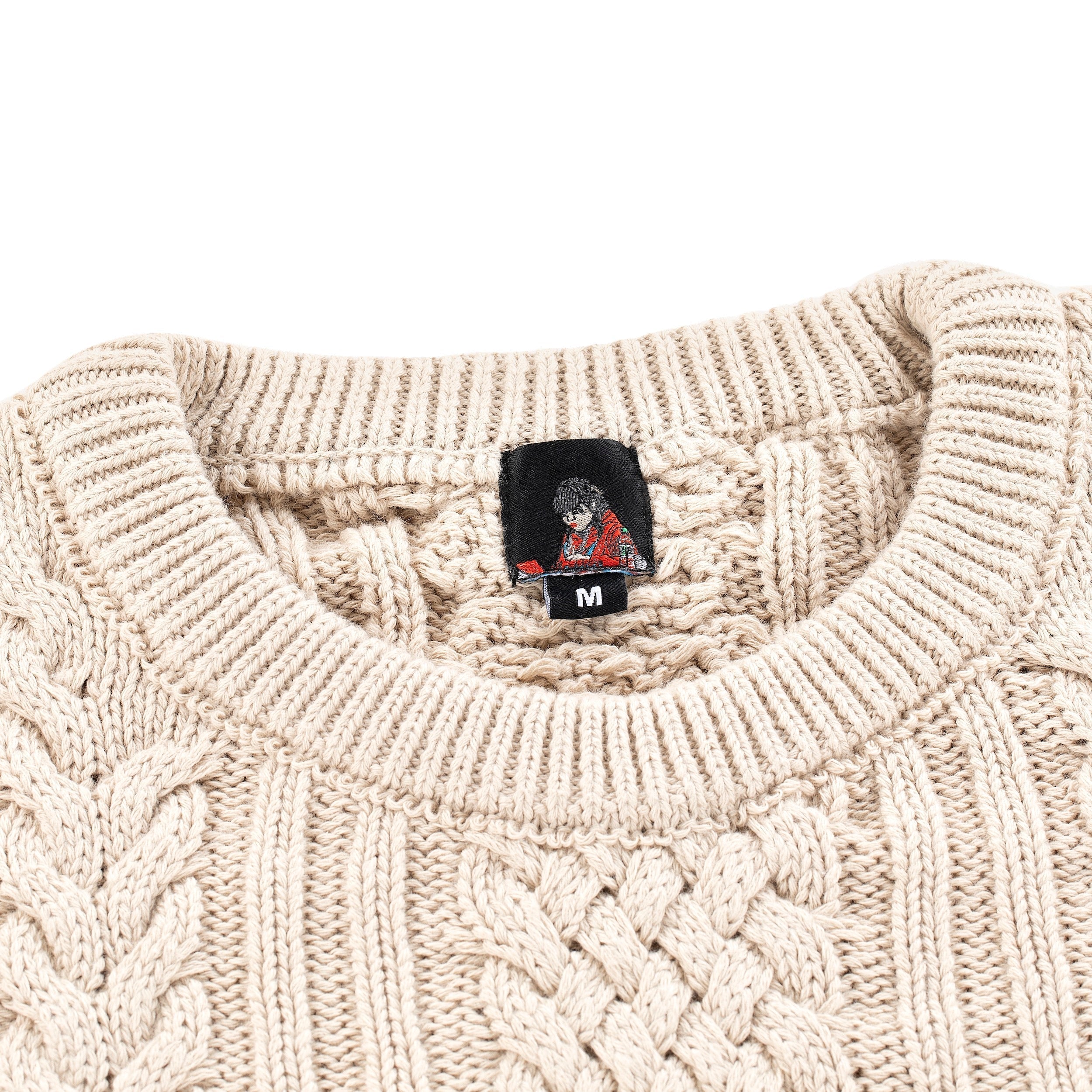 "Jazz" cable knit beige