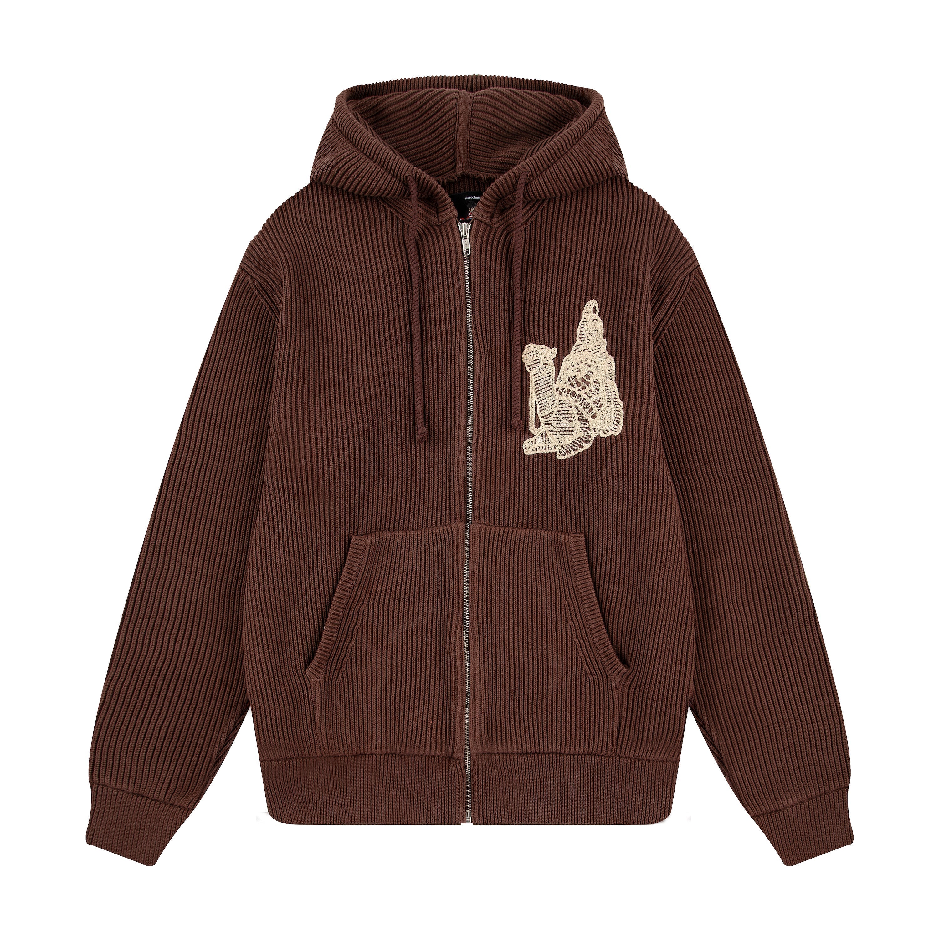 "yasmin v3" Zip Up knit brown