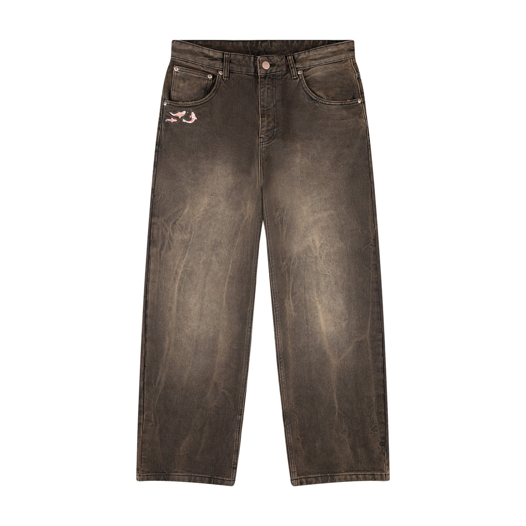"koi fish v2" denim brown
