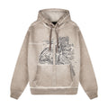 "sashiko v2" Hoodie light grey