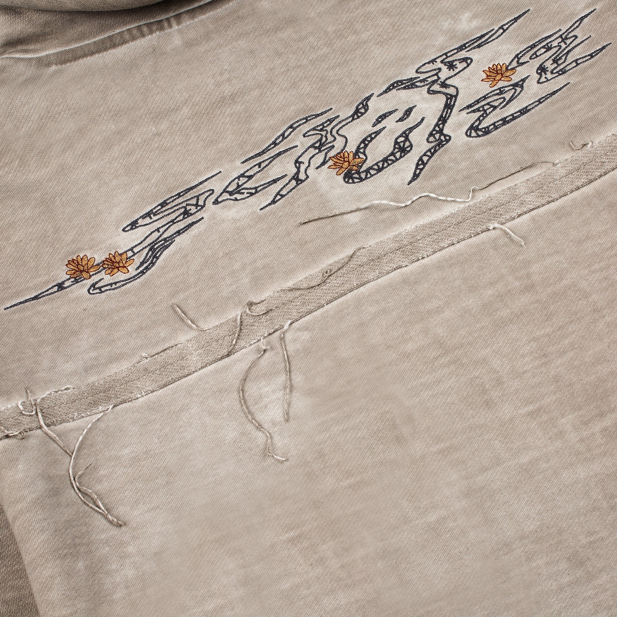 "sashiko v2" Hoodie light grey