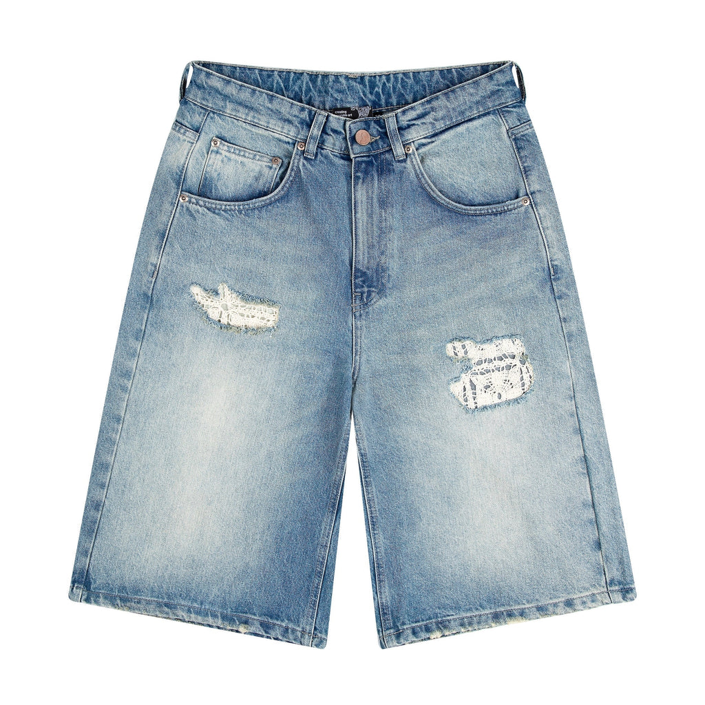 "lotus" Jorts blue