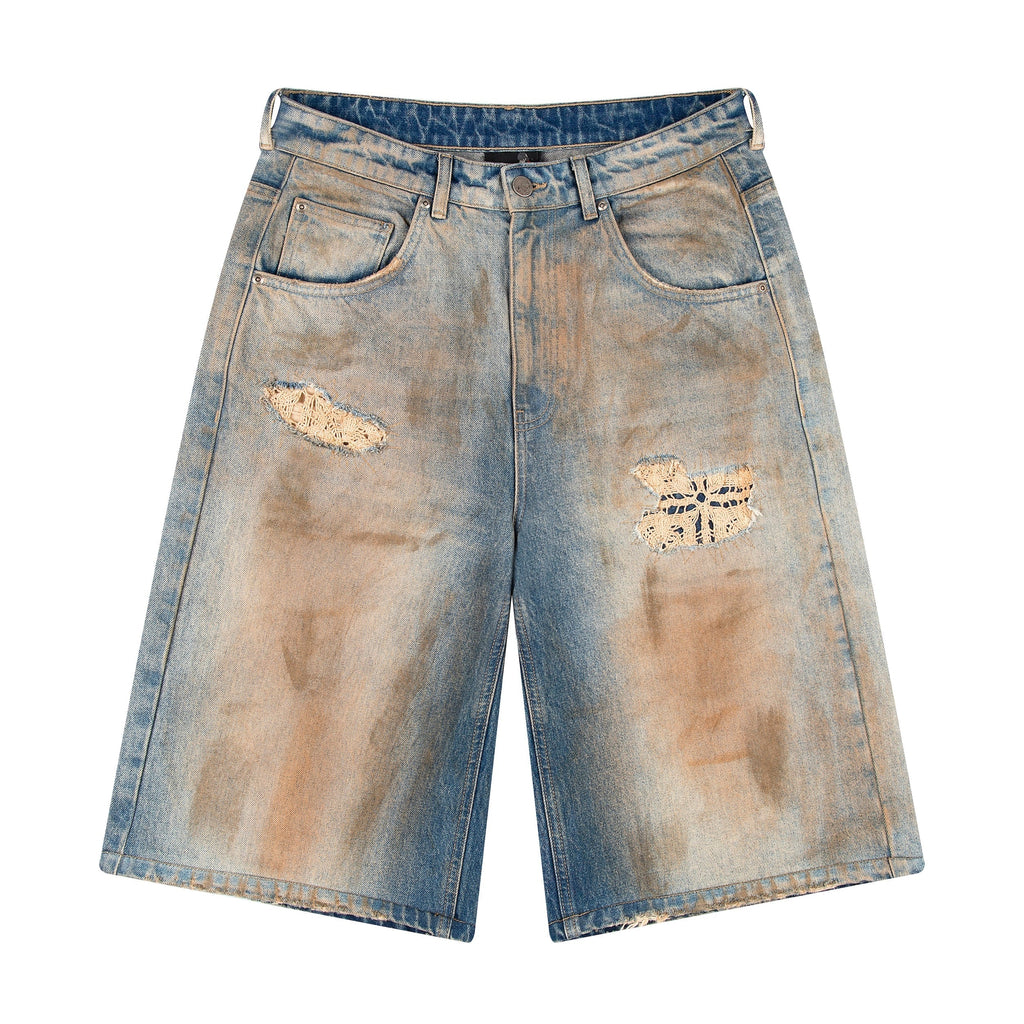 "lotus" Jorts mud wash