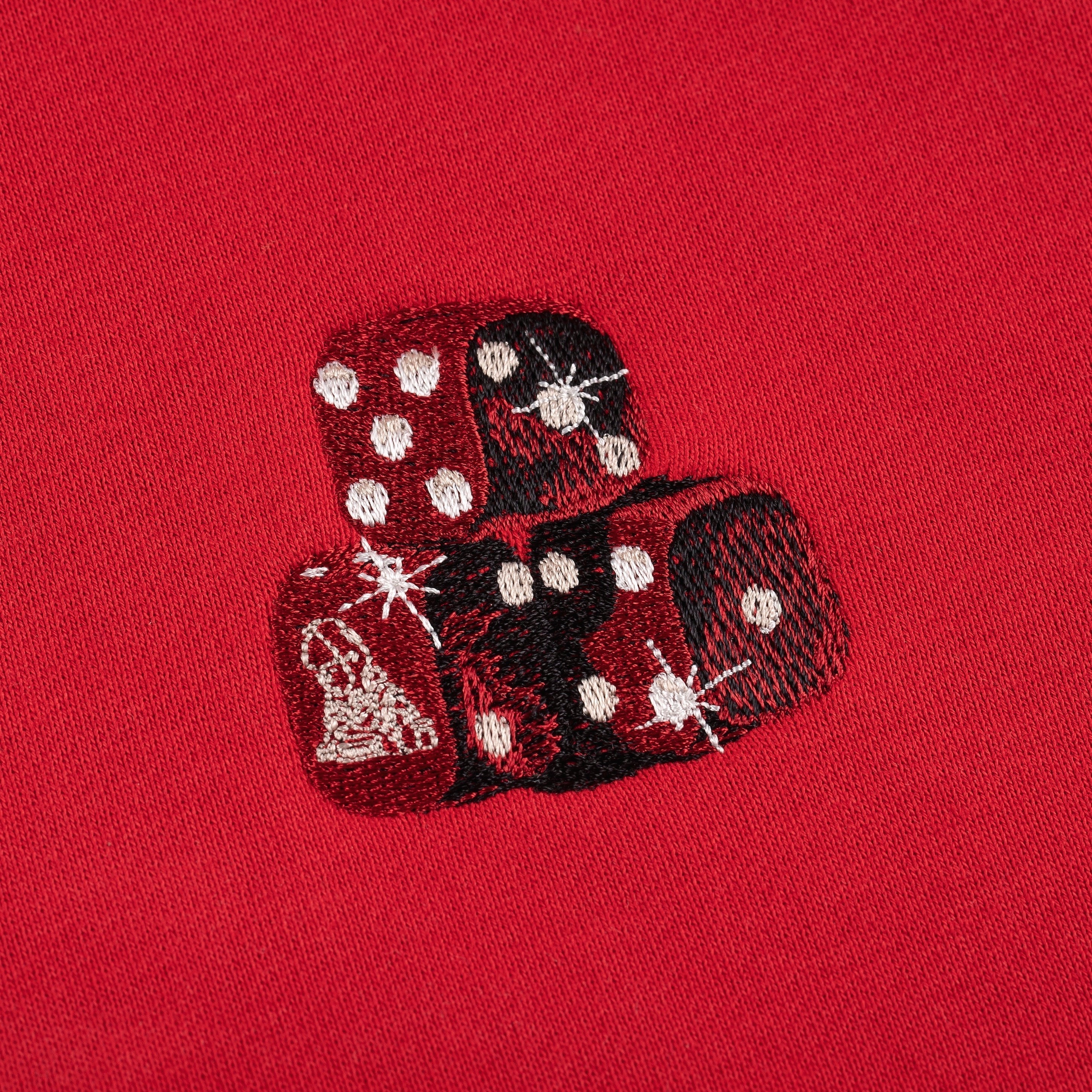 "dice" Hoodie red