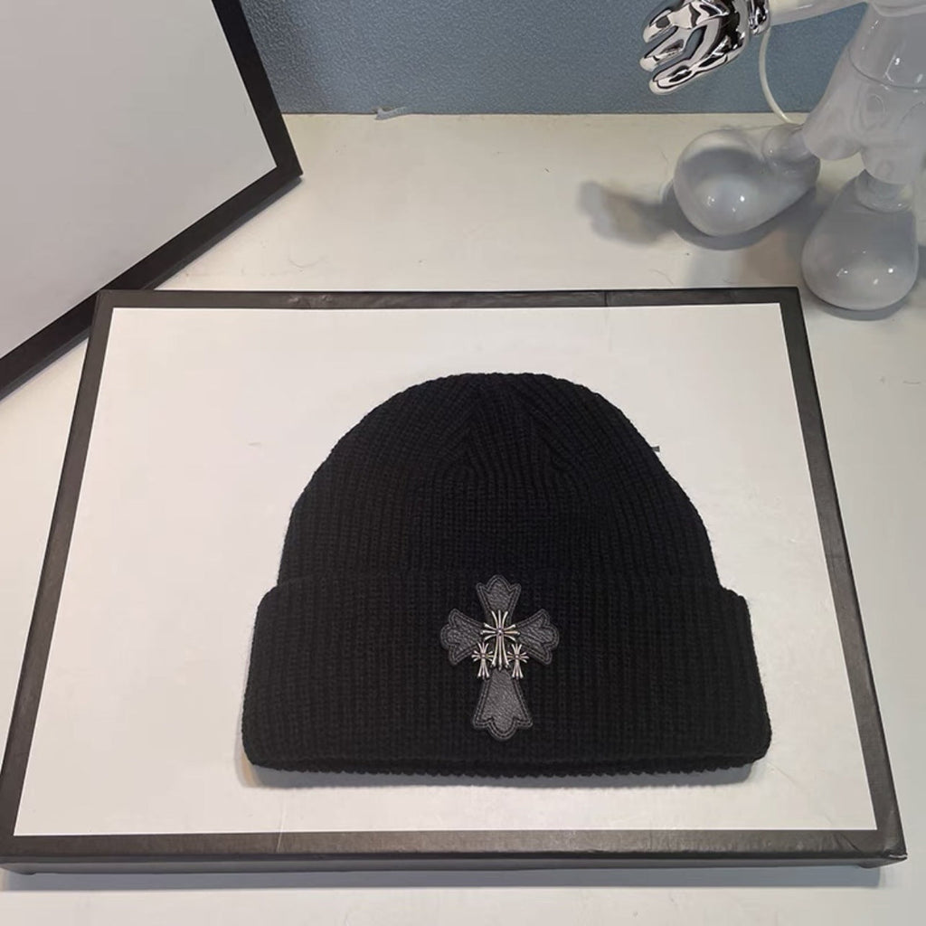 Chrome Heart Beanie Vintage Cross Wool Knitted Hat
