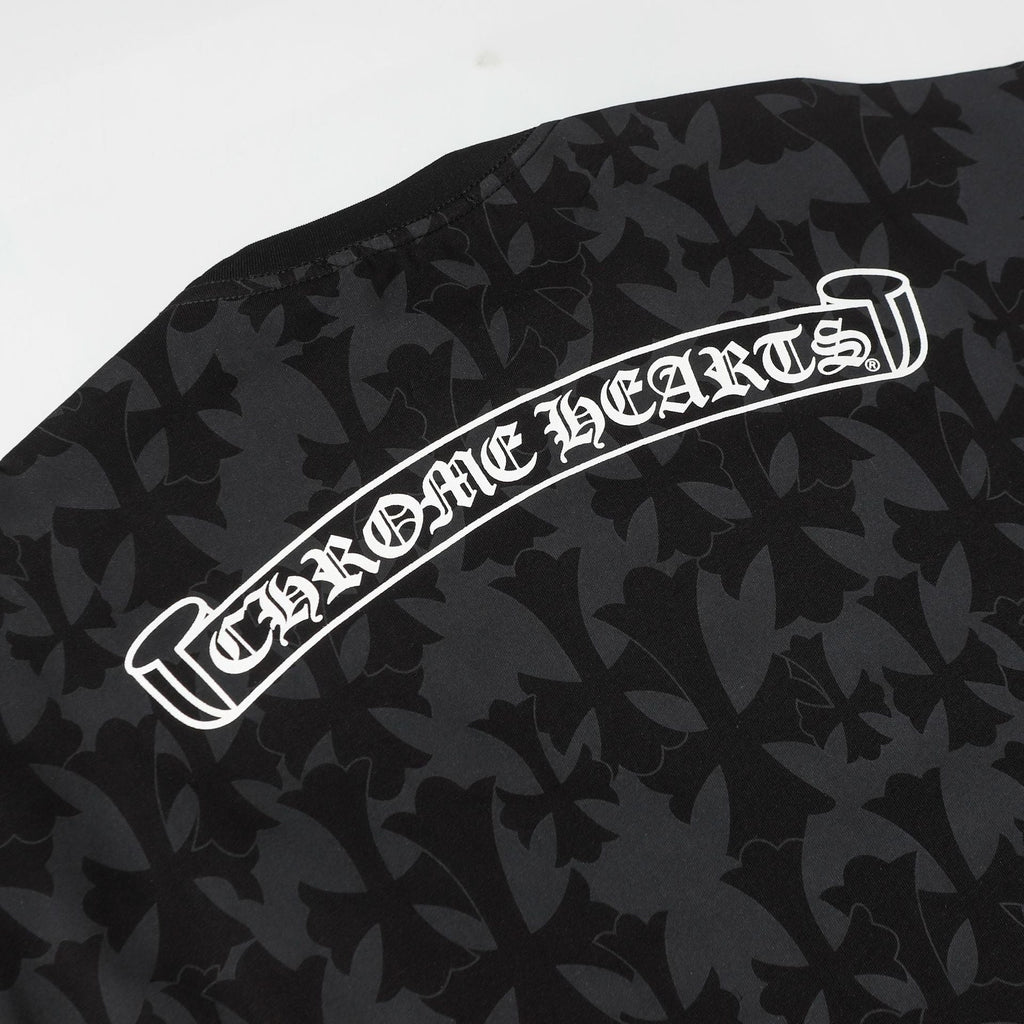 CHH Chrome Heart T Shirts Sanskrit logo embroidery fashion versatile loose T-shirt