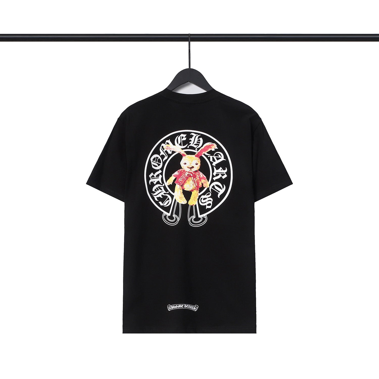 CHH Chrome Heart T Shirts Croix Cross Leather Printed Short Sleeve T-Shirt