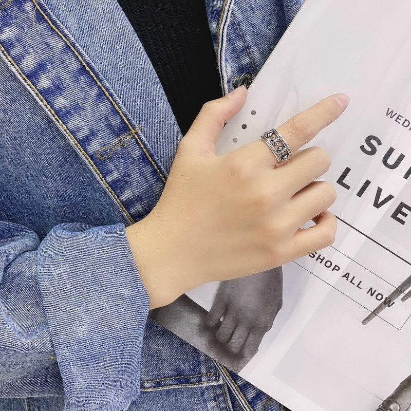 Chrome Heart Ring Men's and Women's Fashion High Street