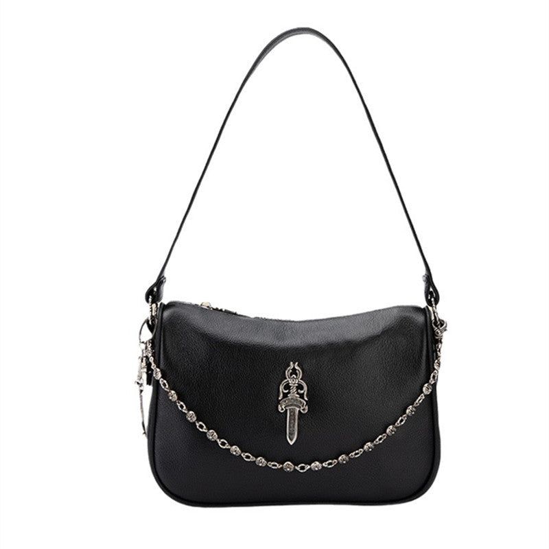 Chrome Heart Leather Bag Cowhide Ladies