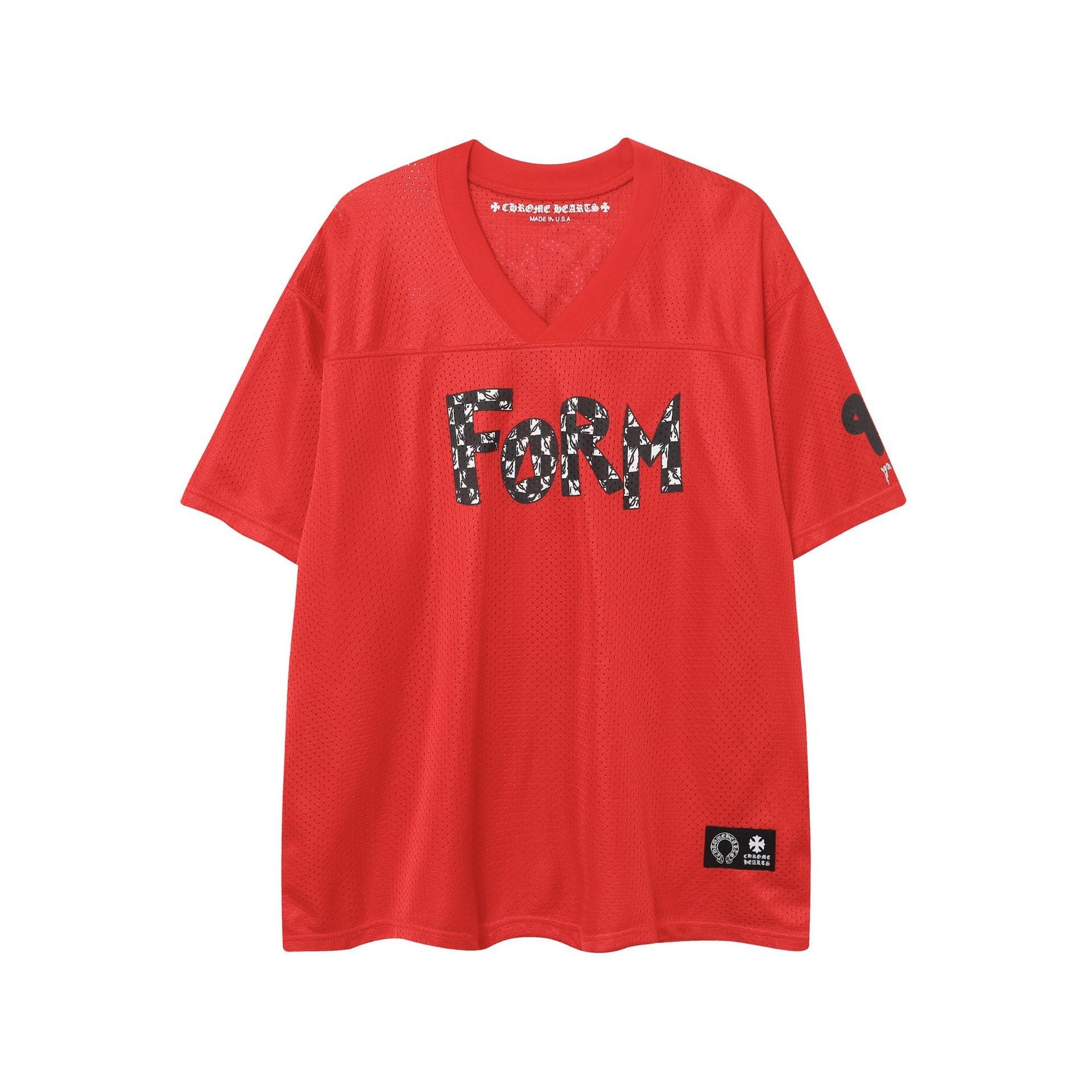 CHH Chrome Heart T Shirts Croix Cross Color Leather Printed Short Sleeve T-Shirt